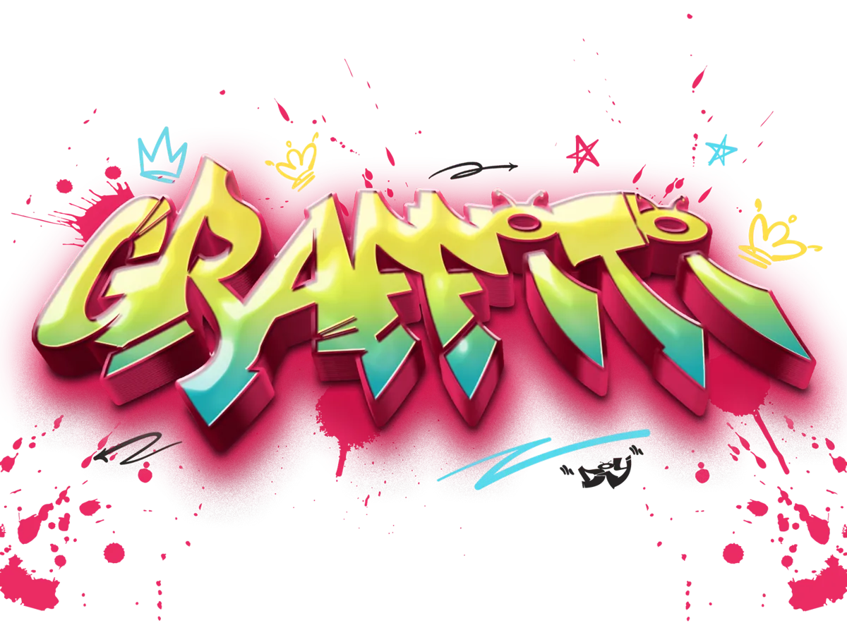 Text with Retro effect applied